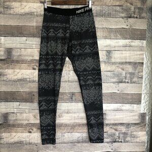 Nike Pro Women's Size M Dri-Fit Patterned Leggings Athletic Pants